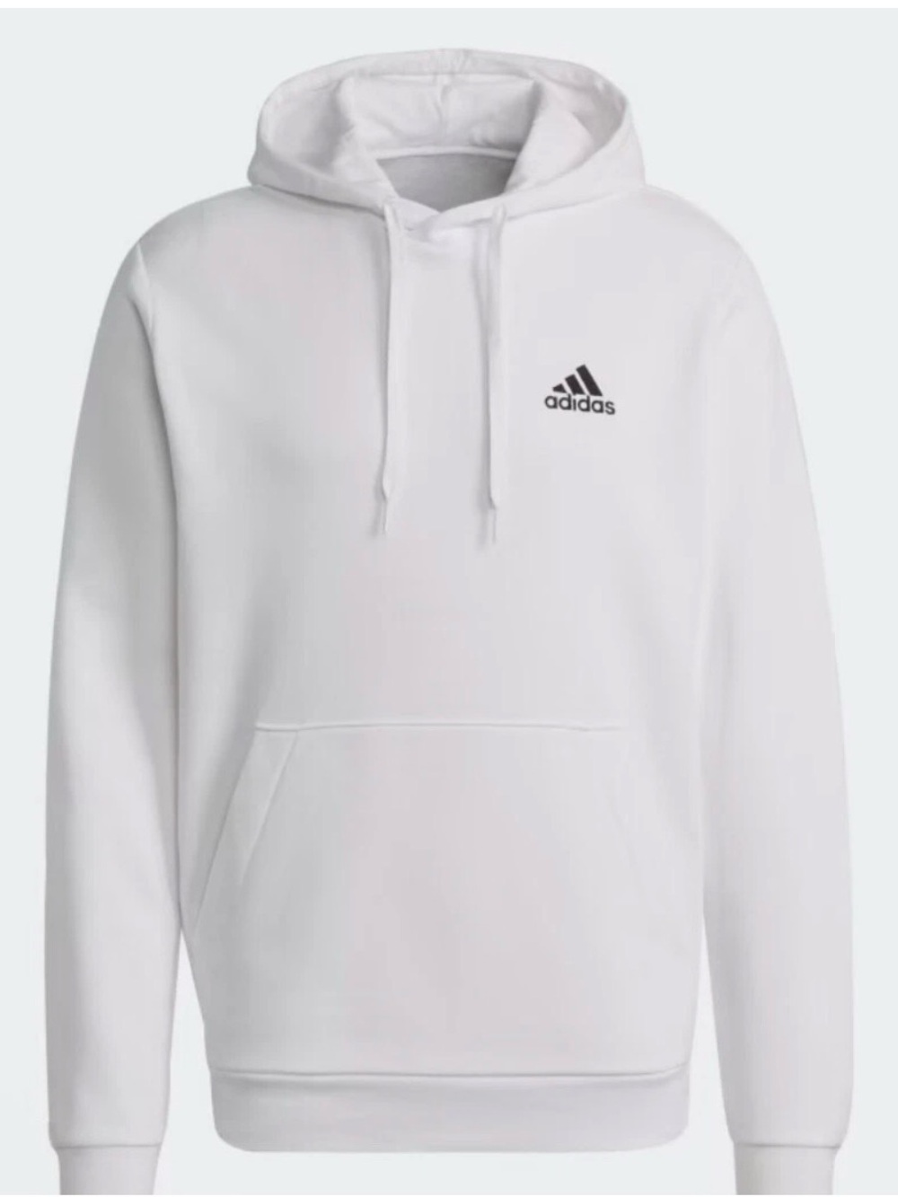 adidas Originals Men's Essentials Fleece Hoodie Sweatshirt Size Large White